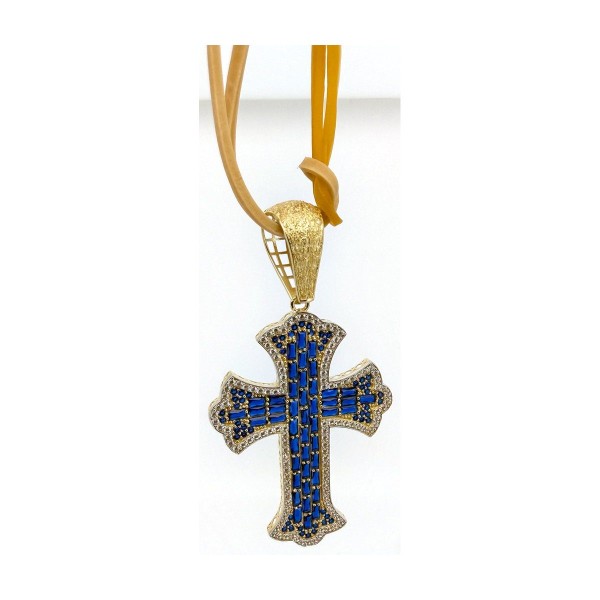 Medalla cruz azul de oro 18k